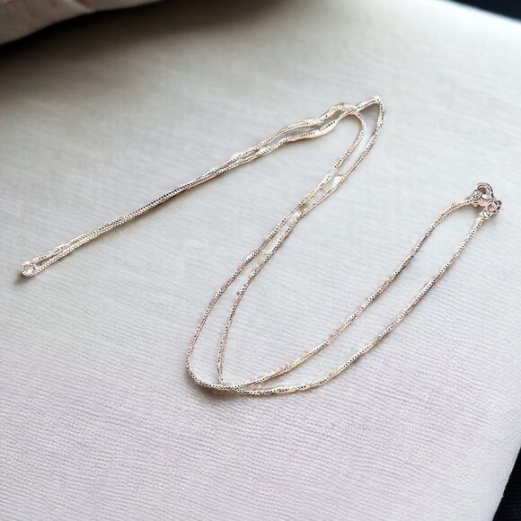 Sterling Silver 24 Inch Snake Chain Marked Italy 925 NWOT - Picture 1 of 5